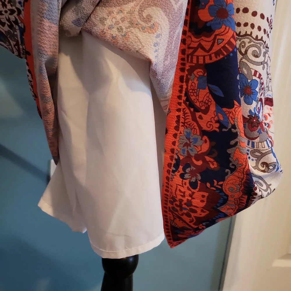 Shein Midi Geometric White Dress - Picture 8 of 8